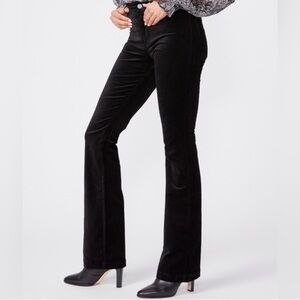 Paige Manhattan Velvet bootcut high rise pants welt pockets